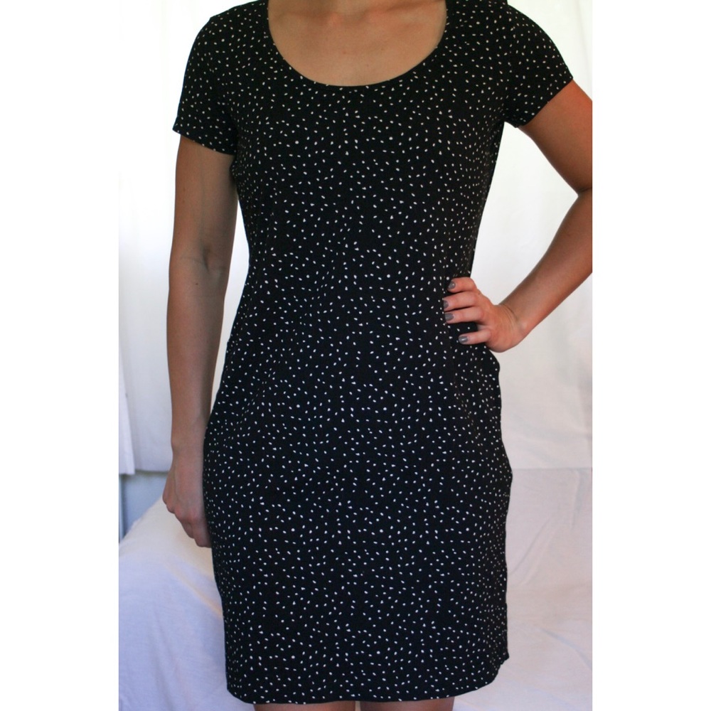 Basic H&M polka dot black and white dress